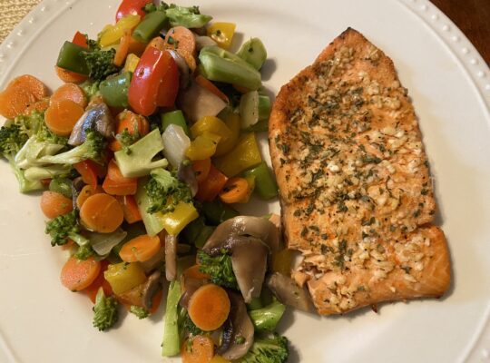 Grilled Salmon & Vegetable Medley