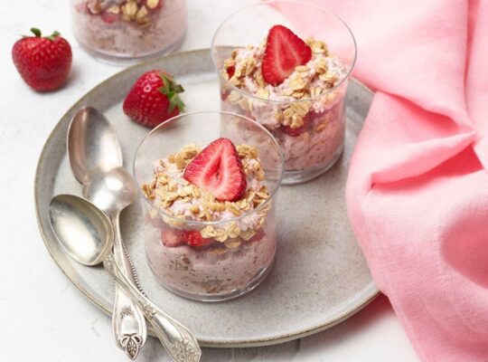 Mediterranean strawberry mascarpone parfaits