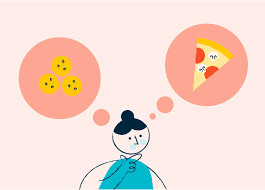 woman thinking about food